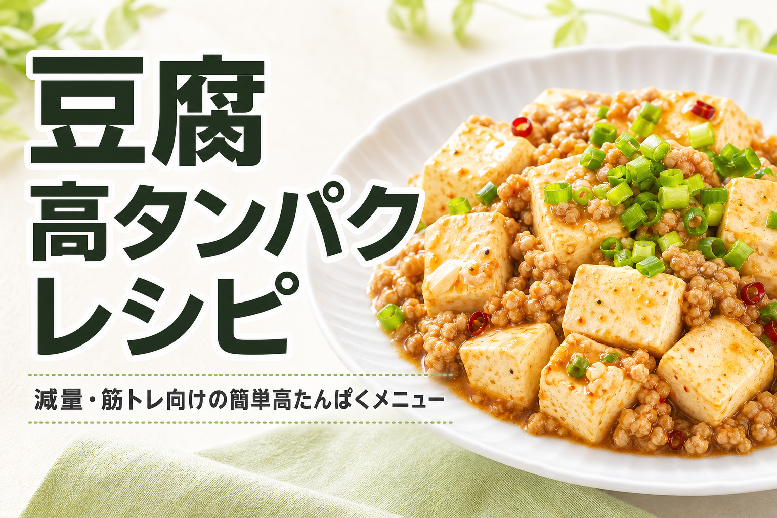 豆腐 高タンパク レシピ｜減量・筋トレ向けの簡単高たんぱくメニュー