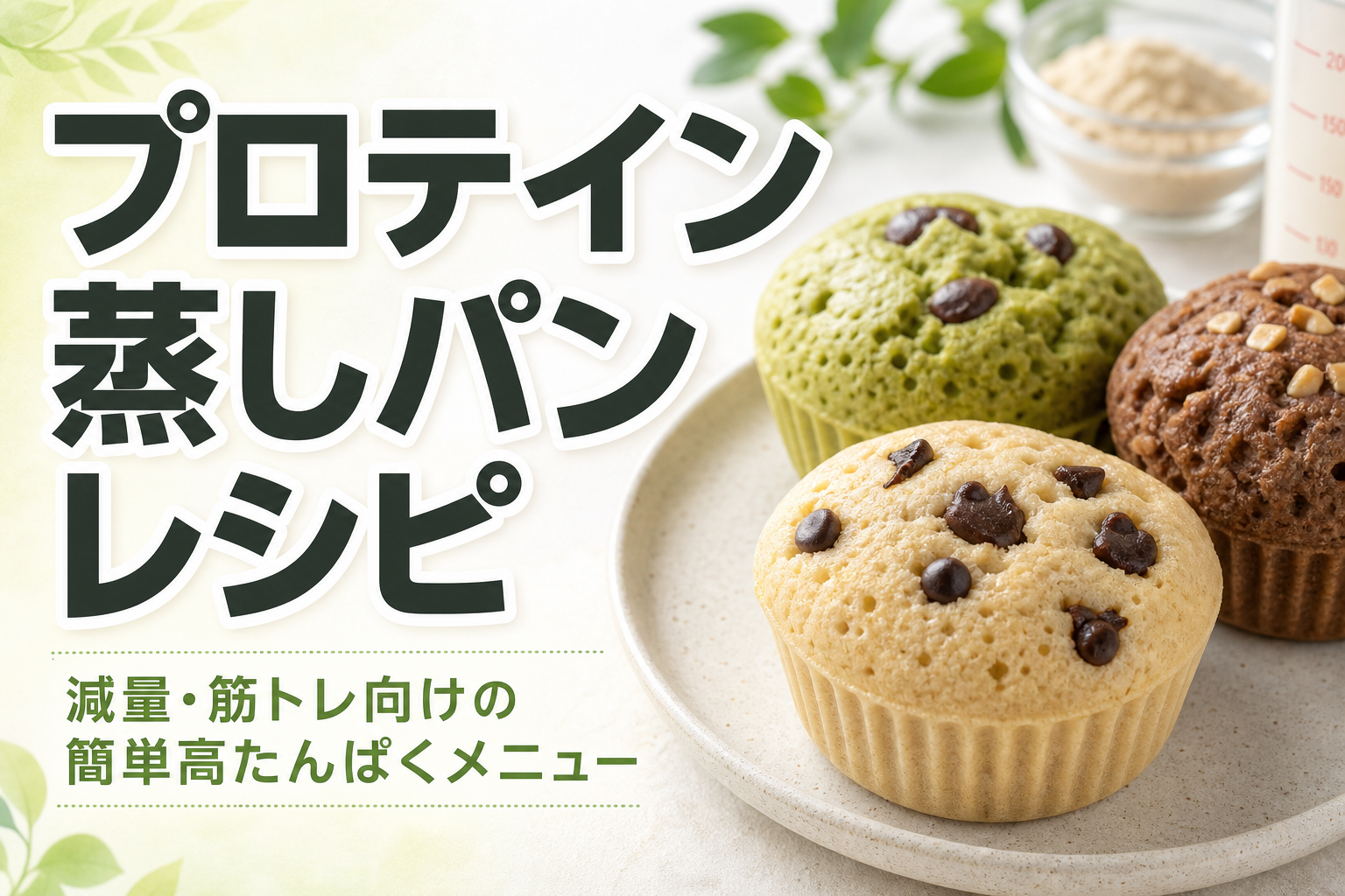 プロテイン 蒸しパン レシピ｜減量・筋トレ向けの簡単高たんぱくメニュー