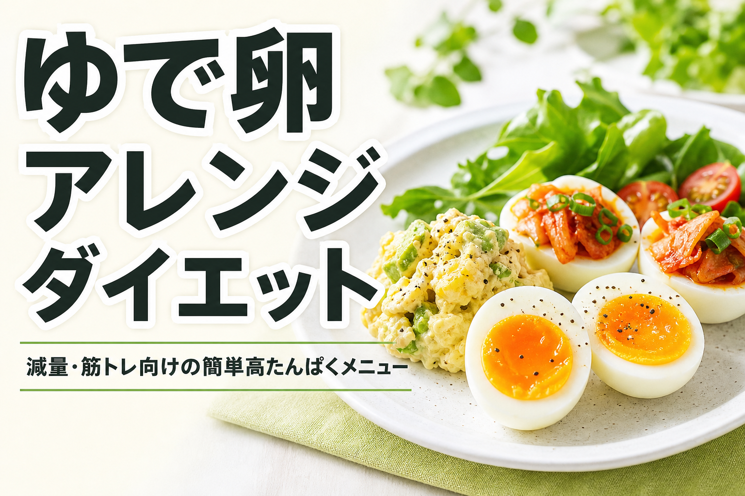 ゆで卵 アレンジ ダイエット｜減量・筋トレ向けの簡単高たんぱくメニュー
