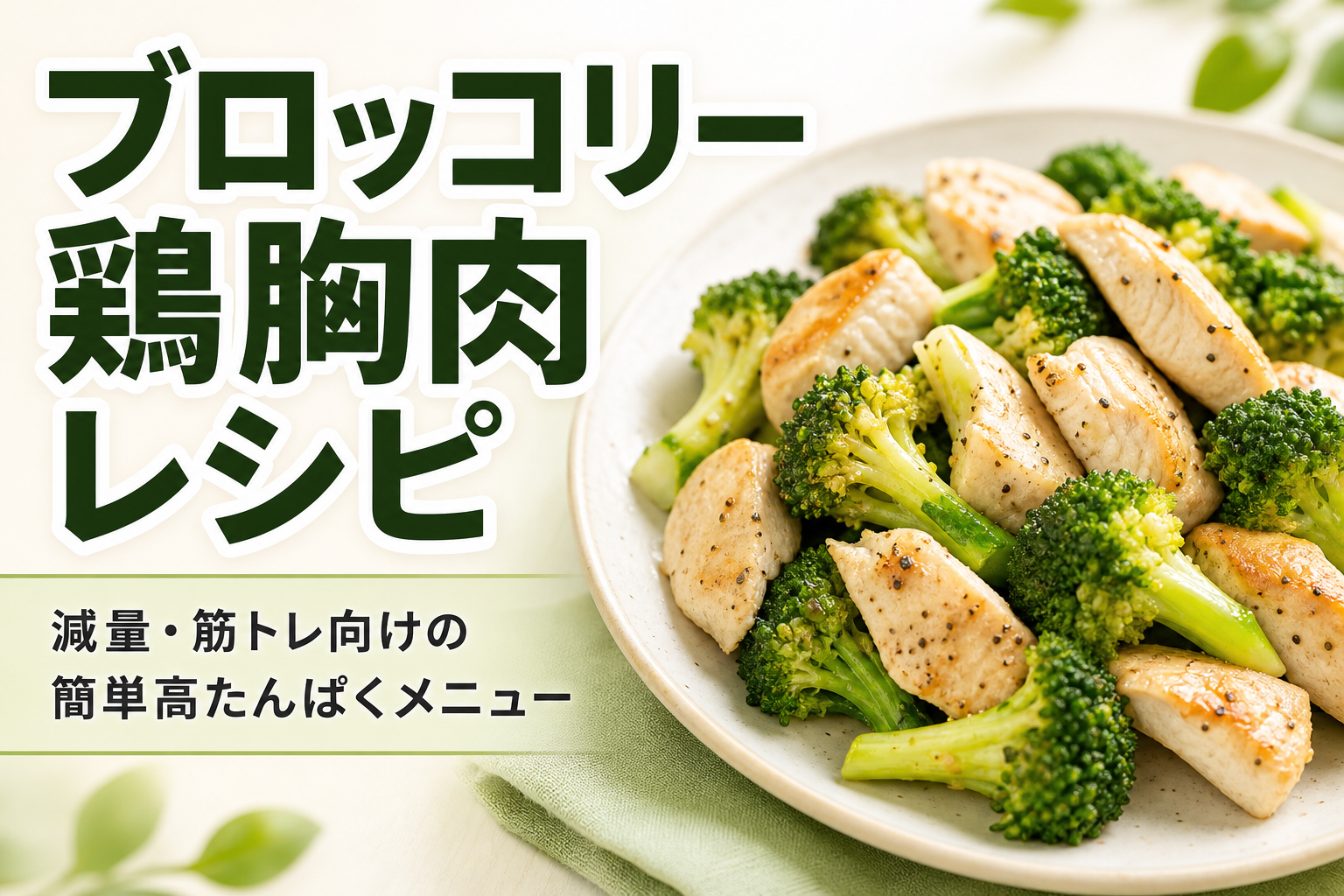 ブロッコリー 鶏胸肉 レシピ｜減量・筋トレ向けの簡単高たんぱくメニュー