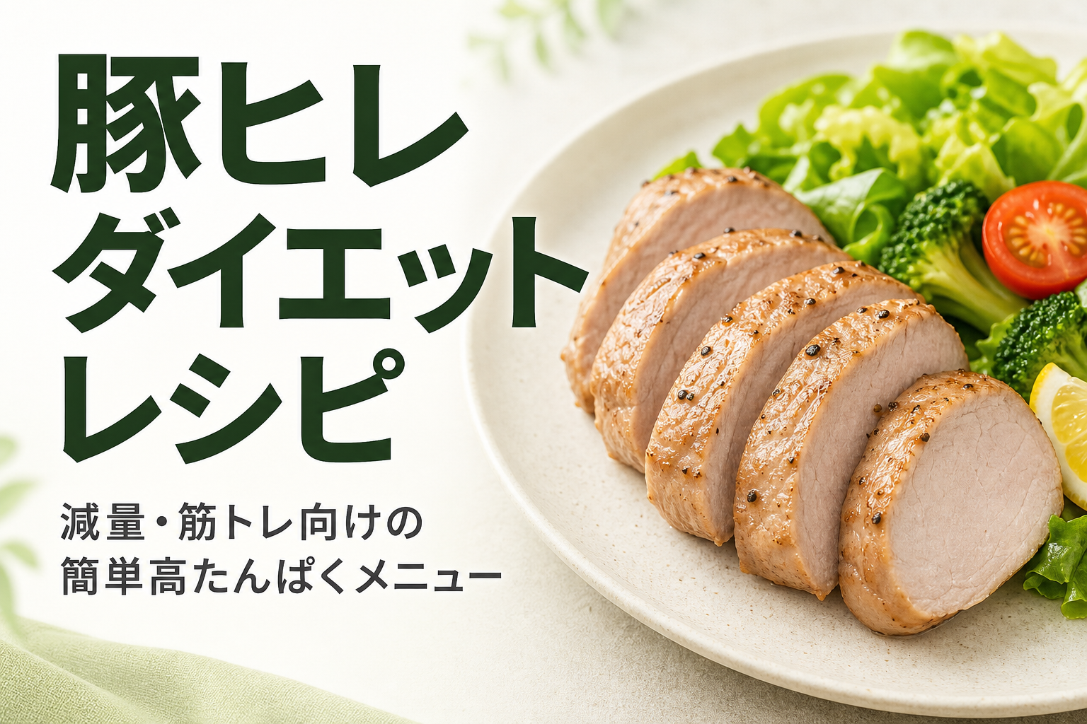 豚ヒレ ダイエット レシピ｜減量・筋トレ向けの簡単高たんぱくメニュー