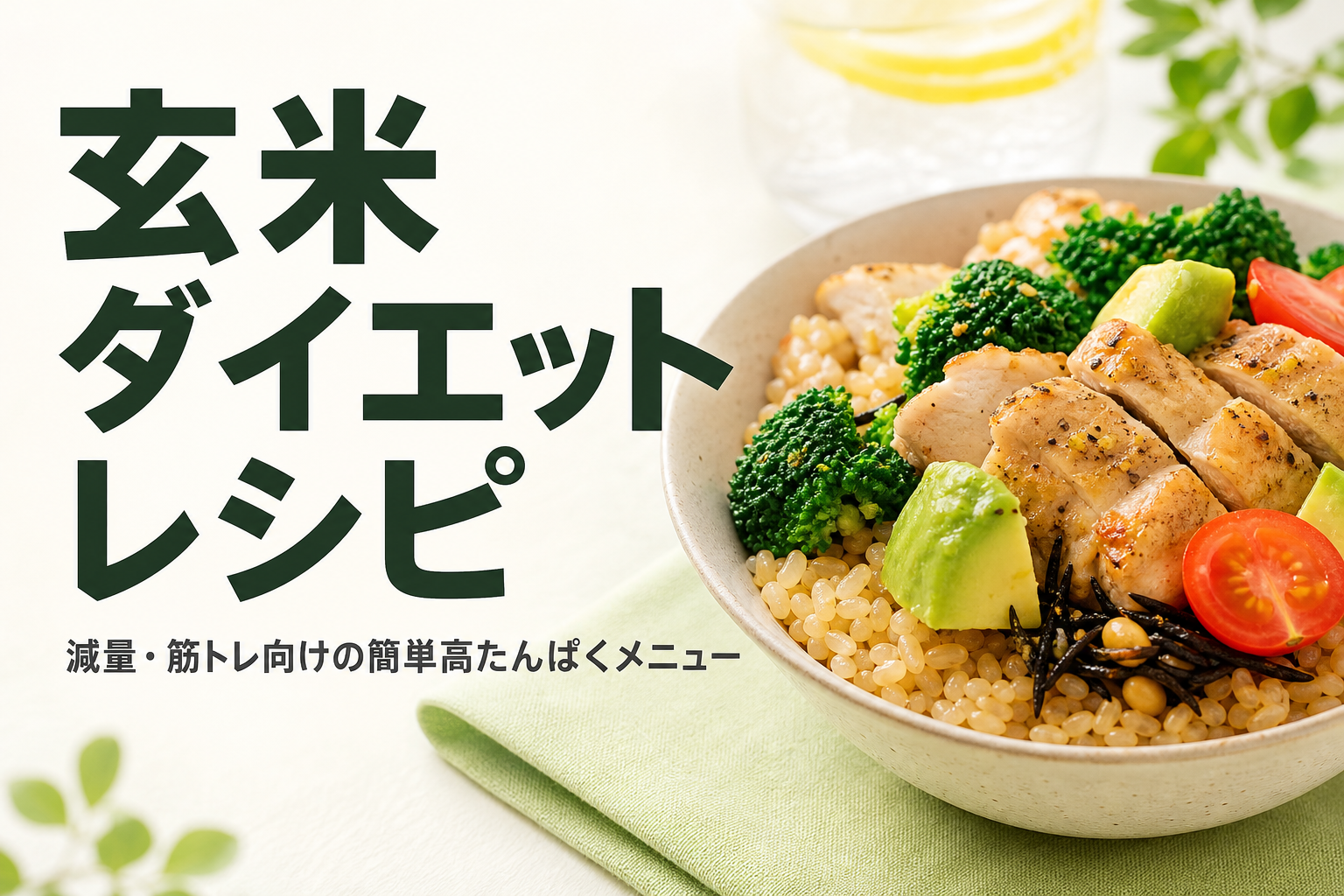 玄米 ダイエット レシピ｜減量・筋トレ向けの簡単高たんぱくメニュー