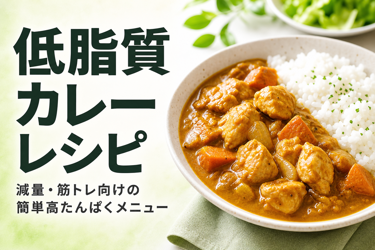 低脂質 カレー レシピ｜減量・筋トレ向けの簡単高たんぱくメニュー