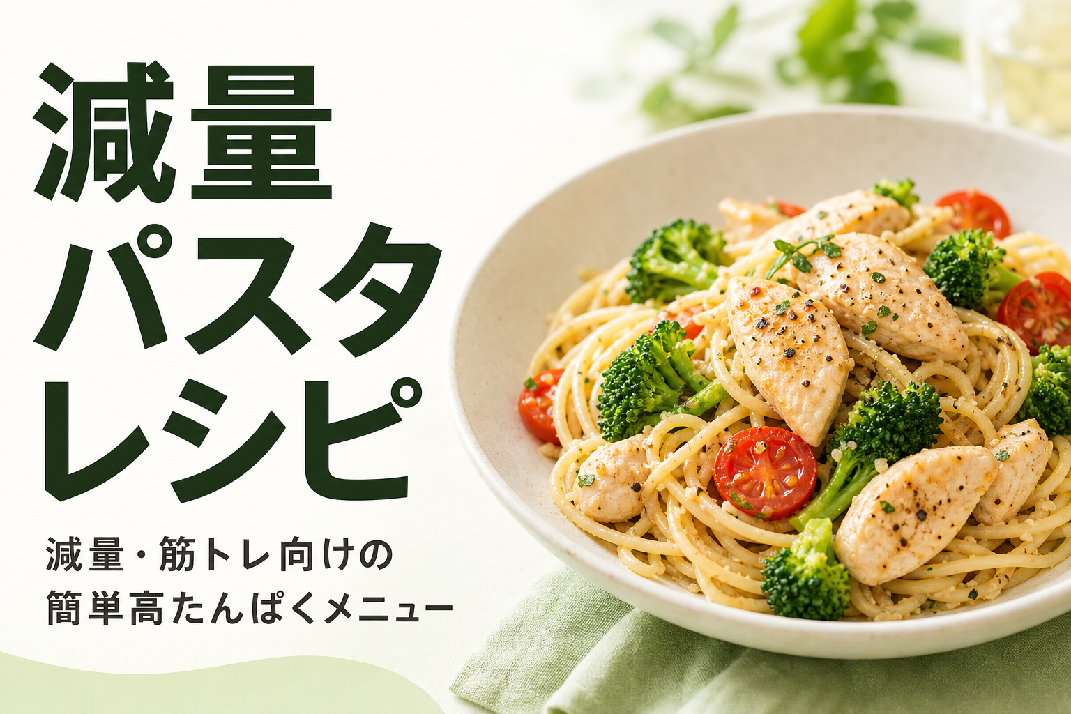 減量 パスタ レシピ｜減量・筋トレ向けの簡単高たんぱくメニュー