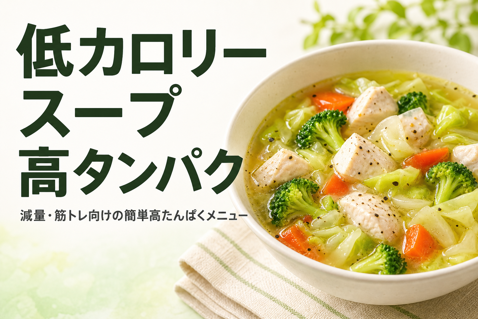 低カロリー スープ 高タンパク｜減量・筋トレ向けの簡単高たんぱくメニュー