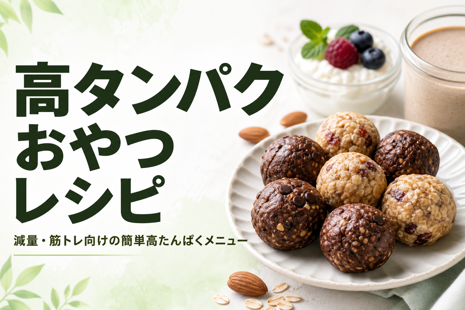 高タンパク おやつ レシピ｜減量・筋トレ向けの簡単高たんぱくメニュー