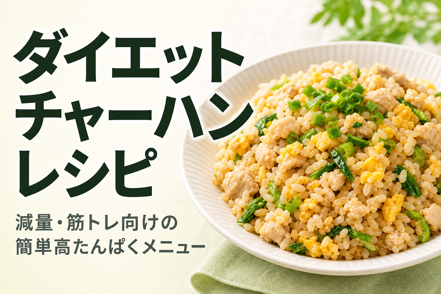 ダイエット チャーハン レシピ｜減量・筋トレ向けの簡単高たんぱくメニュー