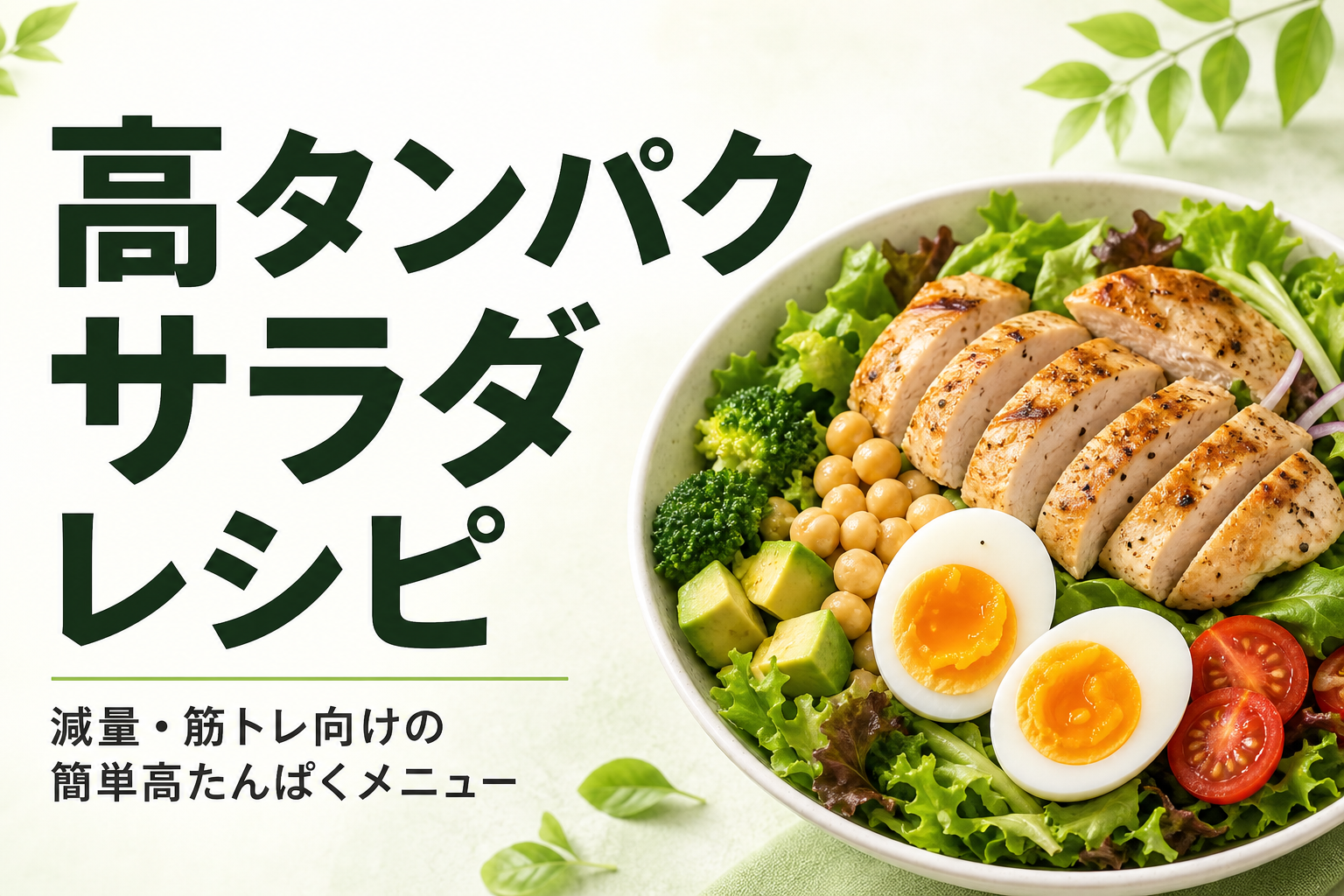 高タンパク サラダ レシピ｜減量・筋トレ向けの簡単高たんぱくメニュー