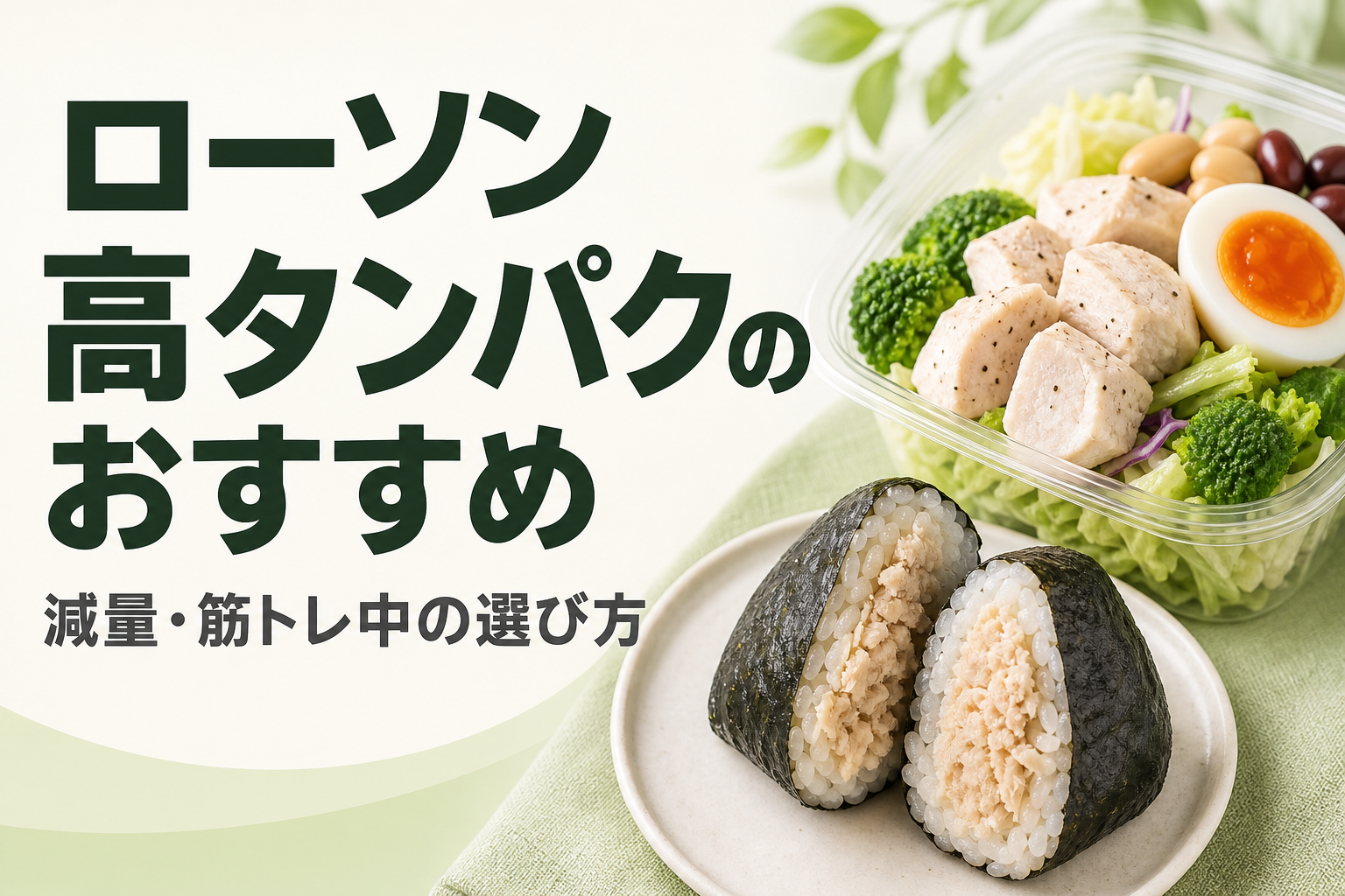 ローソン 高タンパクのおすすめ｜減量・筋トレ中の選び方