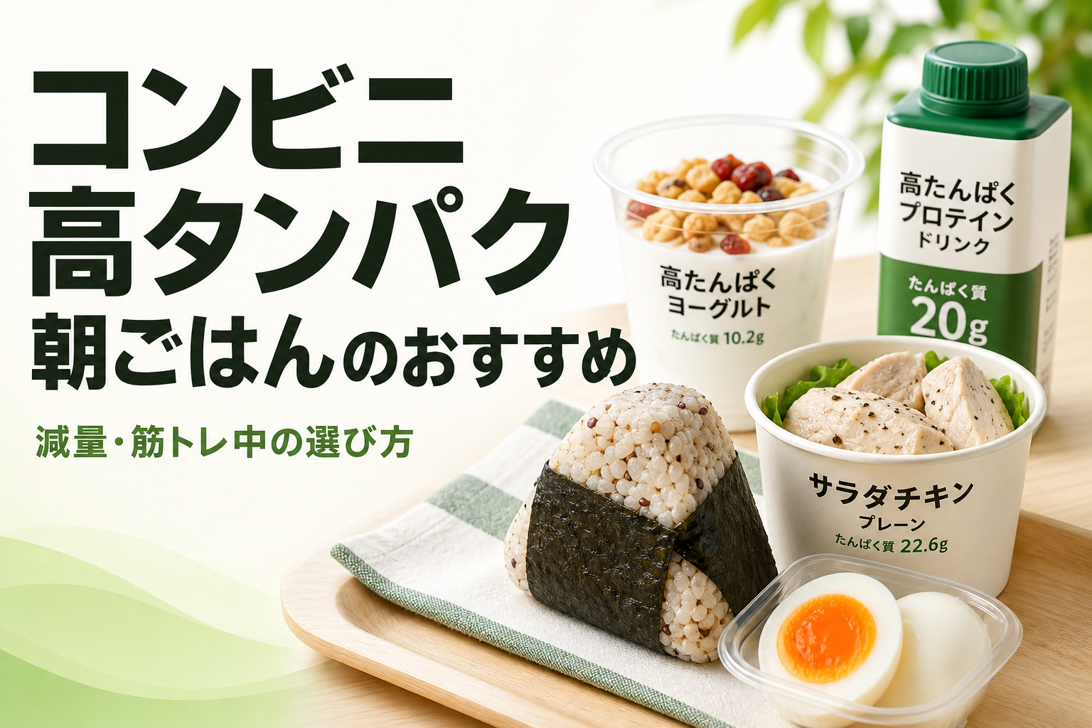 コンビニ 高タンパク 朝ごはんのおすすめ｜減量・筋トレ中の選び方