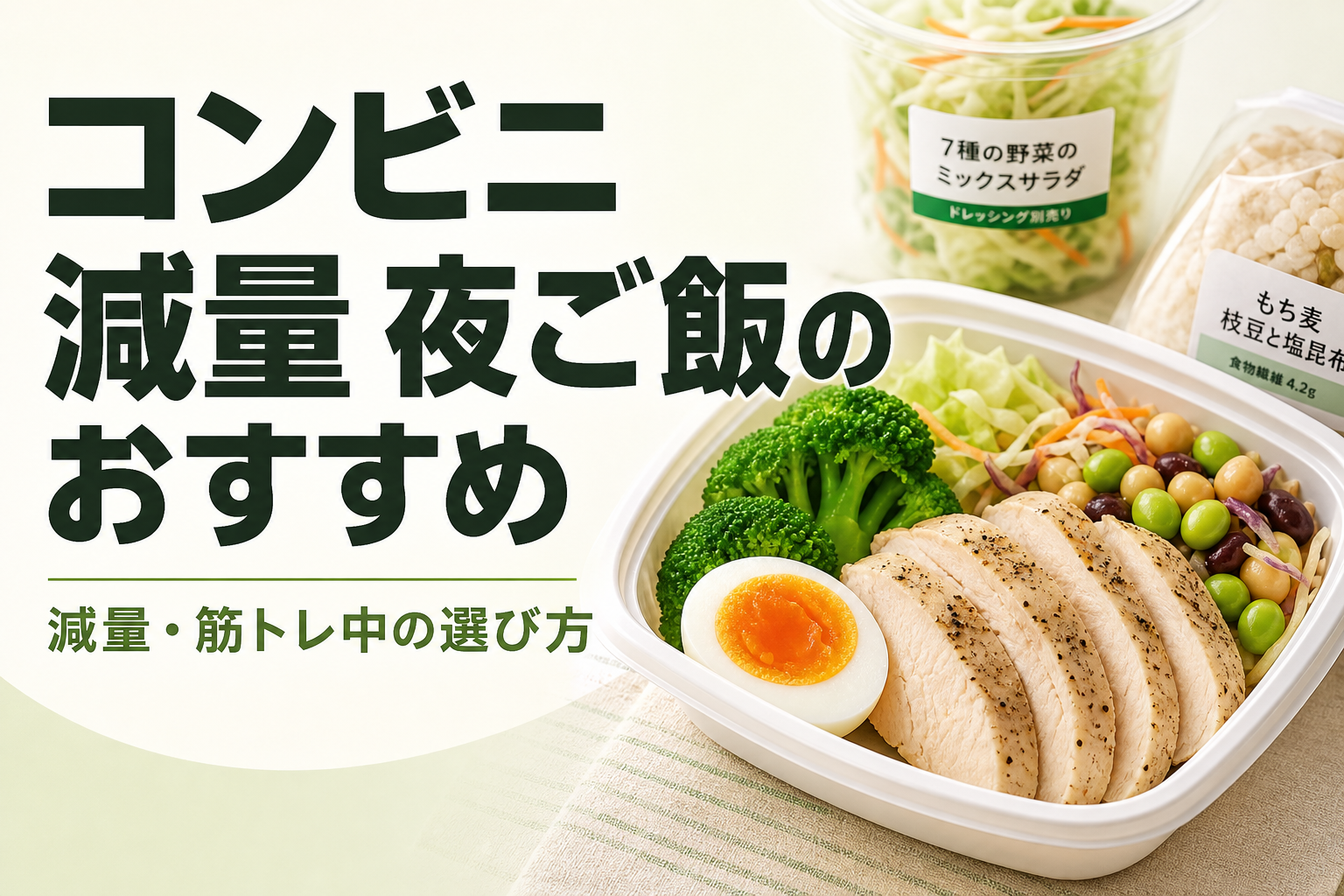 コンビニ 減量 夜ご飯のおすすめ｜減量・筋トレ中の選び方