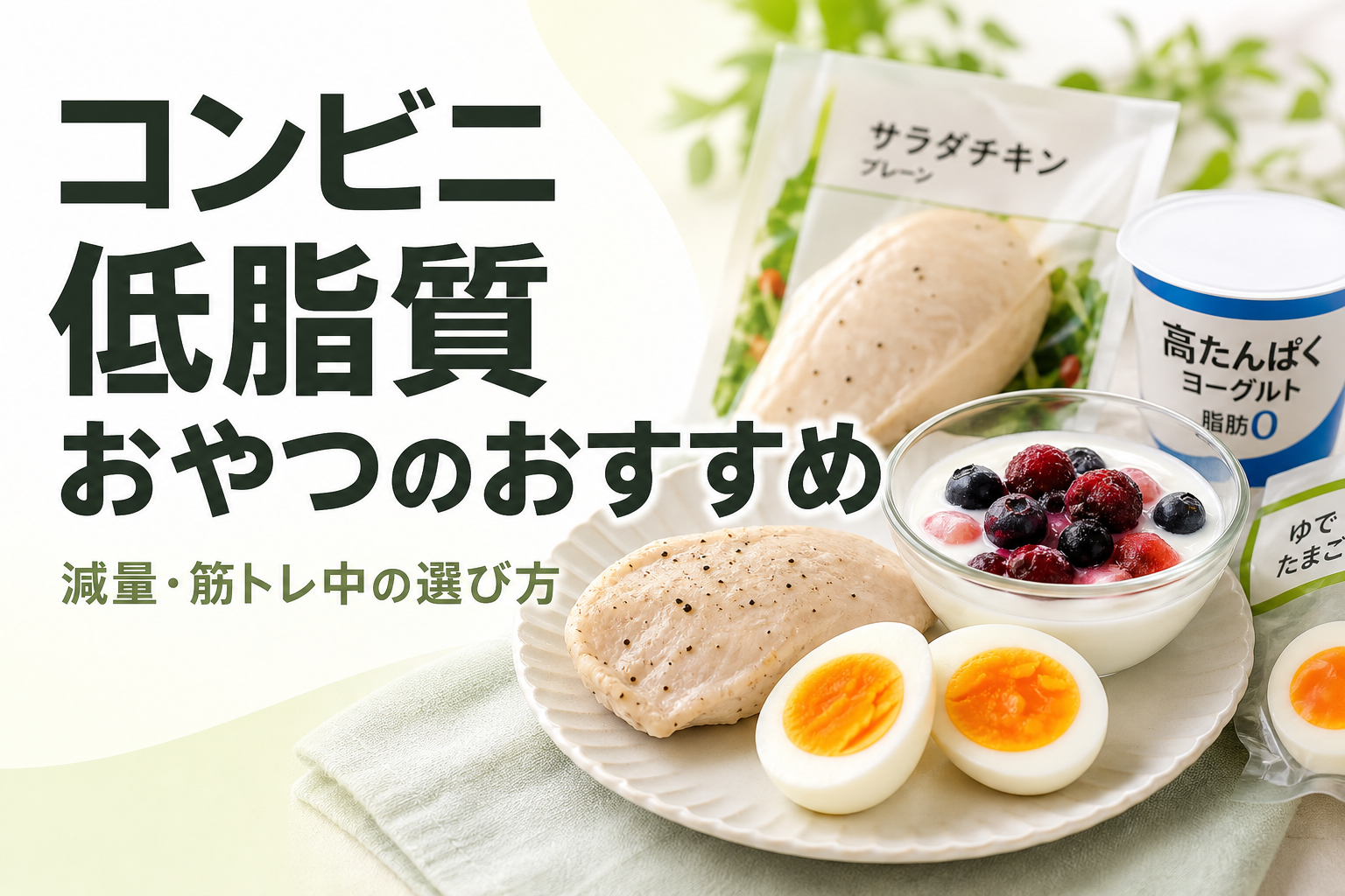 コンビニ 低脂質 おやつのおすすめ｜減量・筋トレ中の選び方