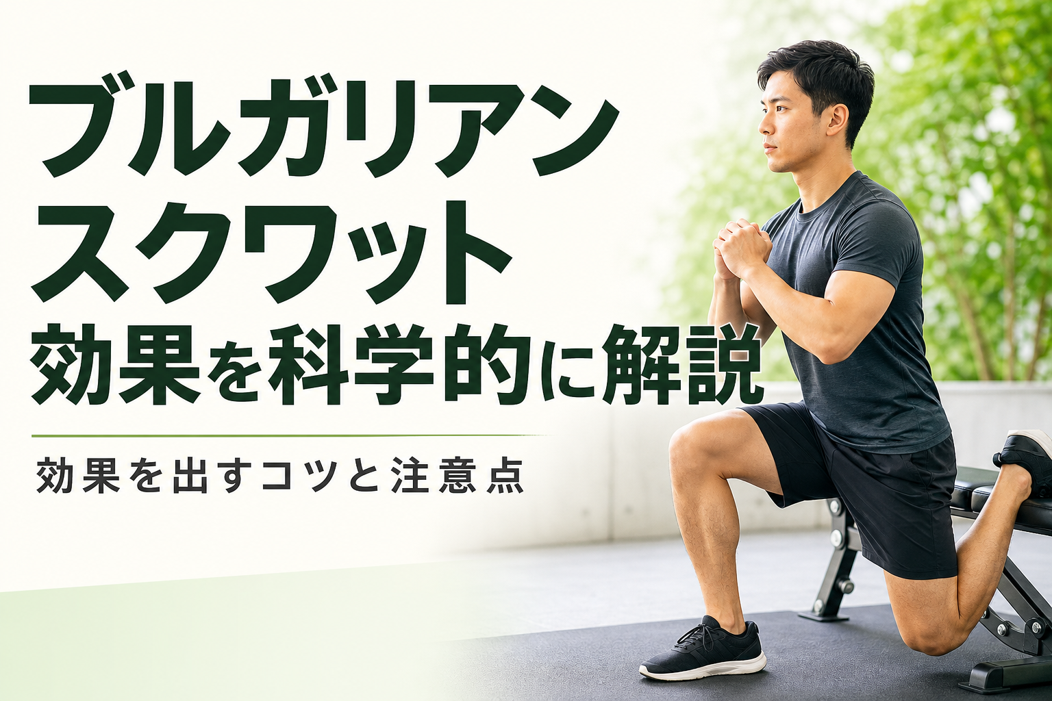 ブルガリアンスクワット 効果を科学的に解説｜効果を出すコツと注意点