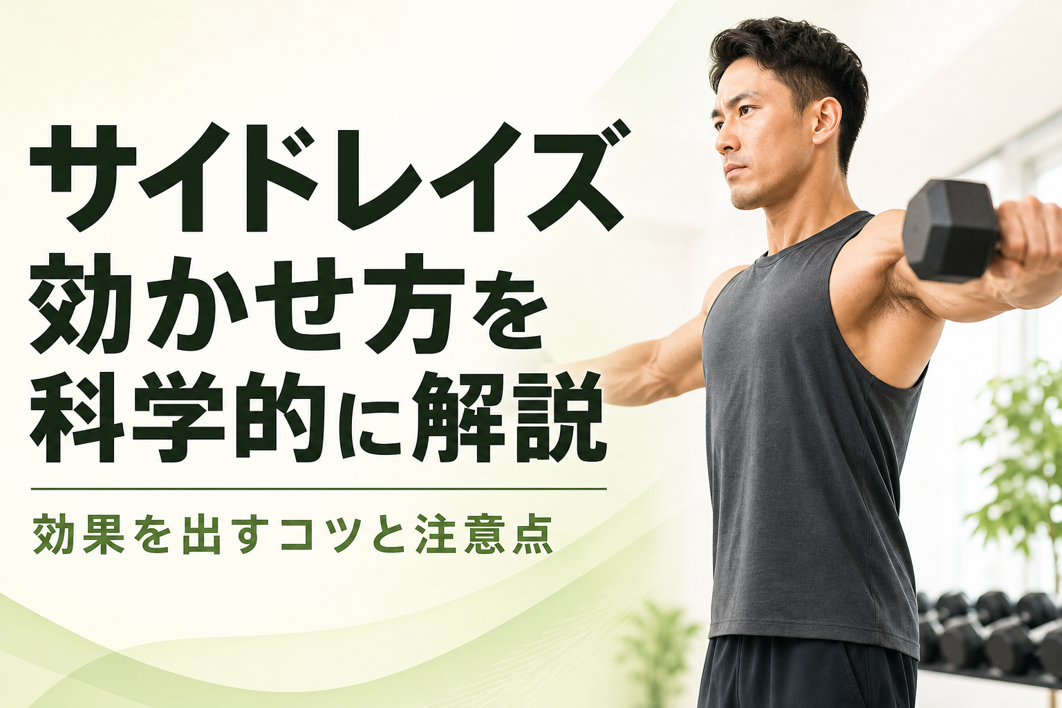 サイドレイズ 効かせ方を科学的に解説｜効果を出すコツと注意点