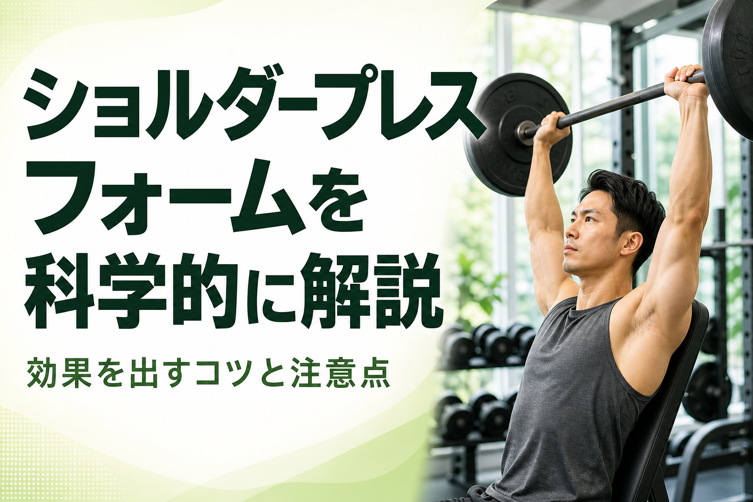 ショルダープレス フォームを科学的に解説｜効果を出すコツと注意点