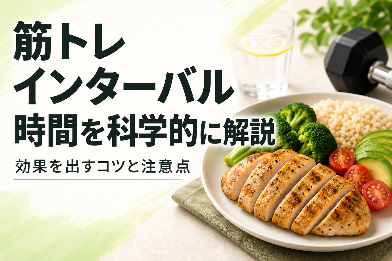 筋トレ インターバル 時間を科学的に解説｜効果を出すコツと注意点