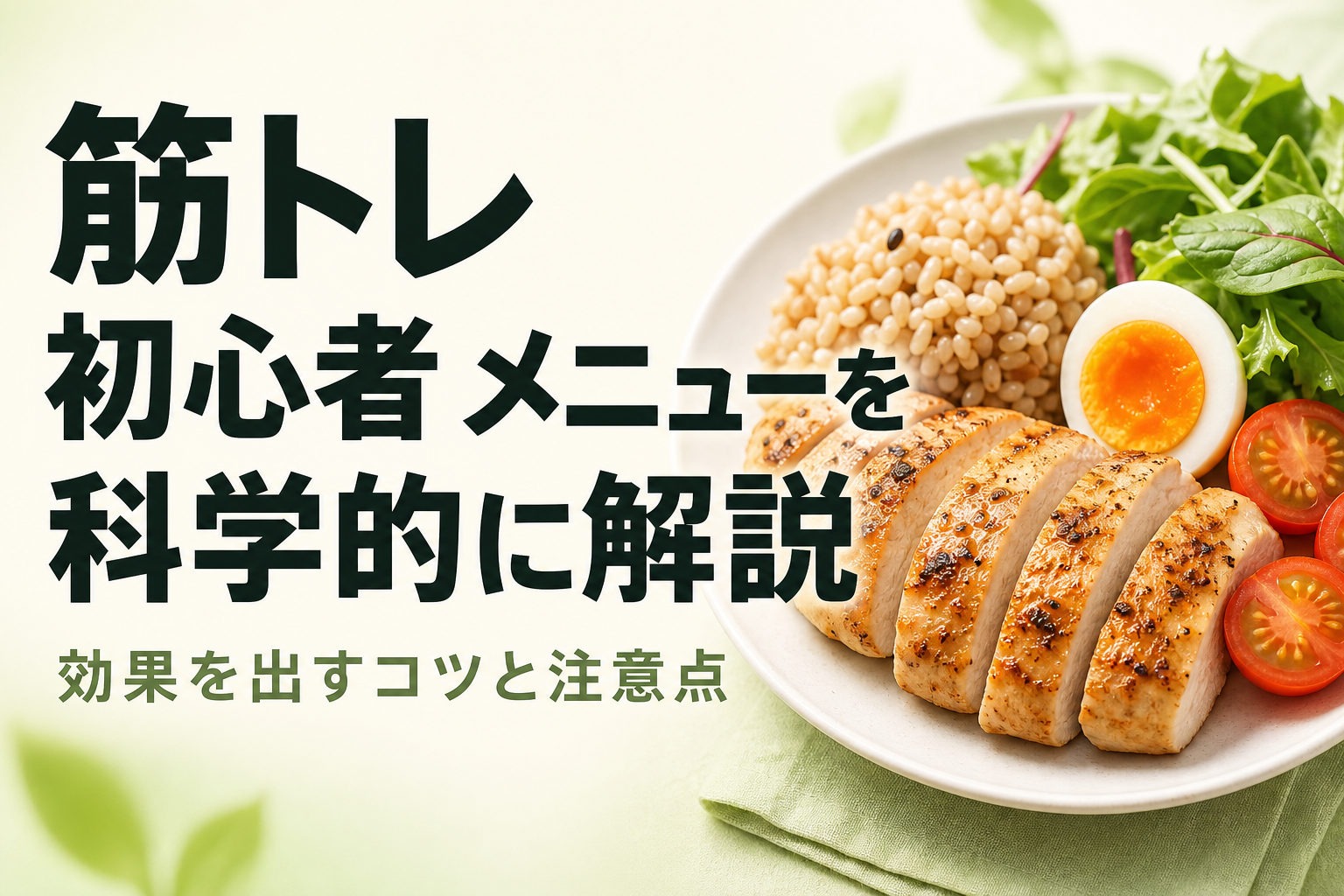 筋トレ 初心者 メニューを科学的に解説｜効果を出すコツと注意点