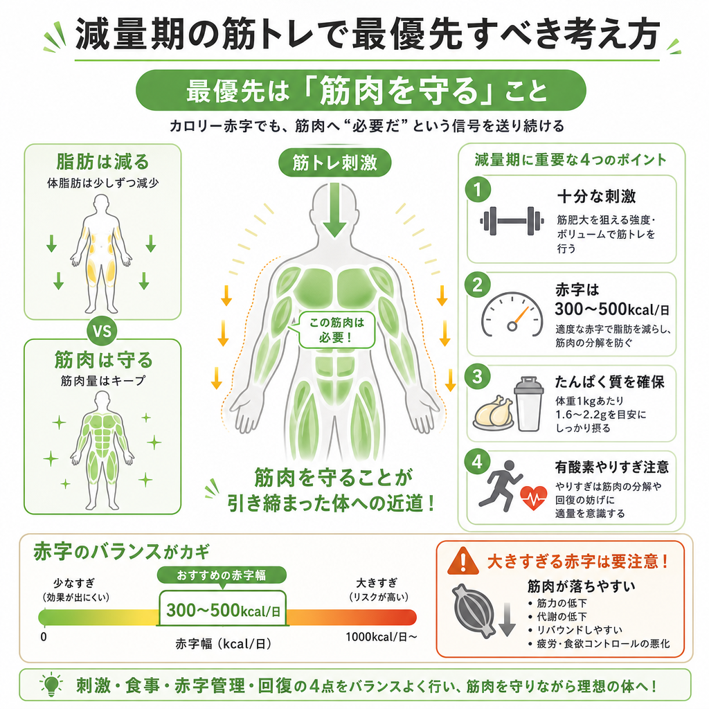減量期の筋トレメニューで最優先すべき考え方