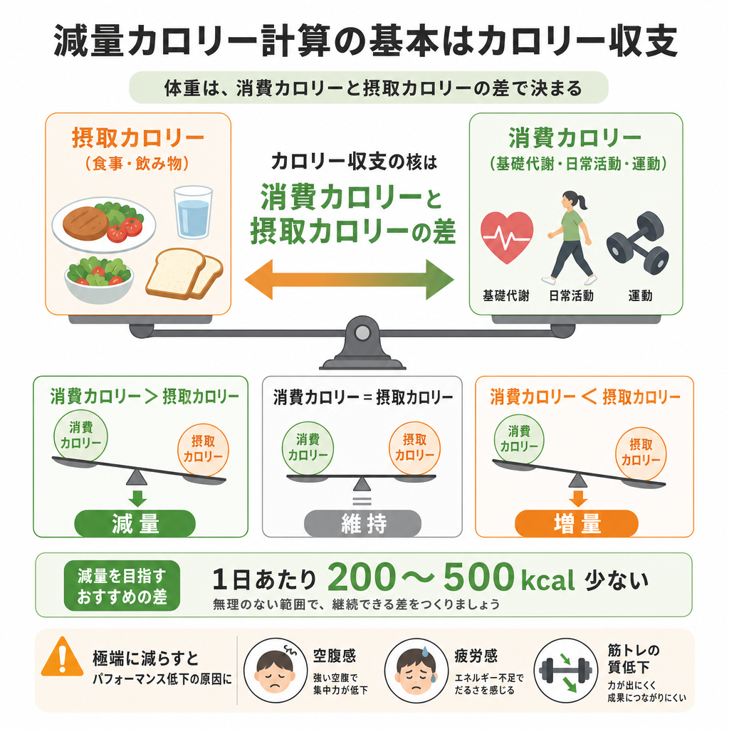 減量カロリー計算の基本は「カロリー収支」