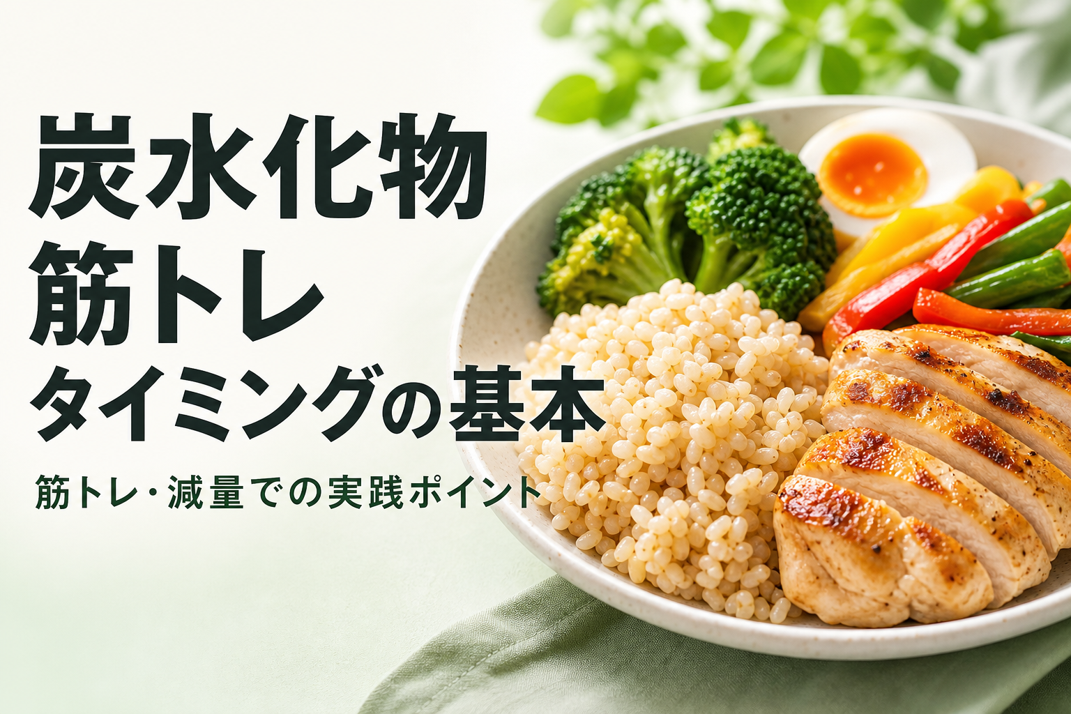 炭水化物 筋トレ タイミングの基本|筋トレ・減量での実践ポイント