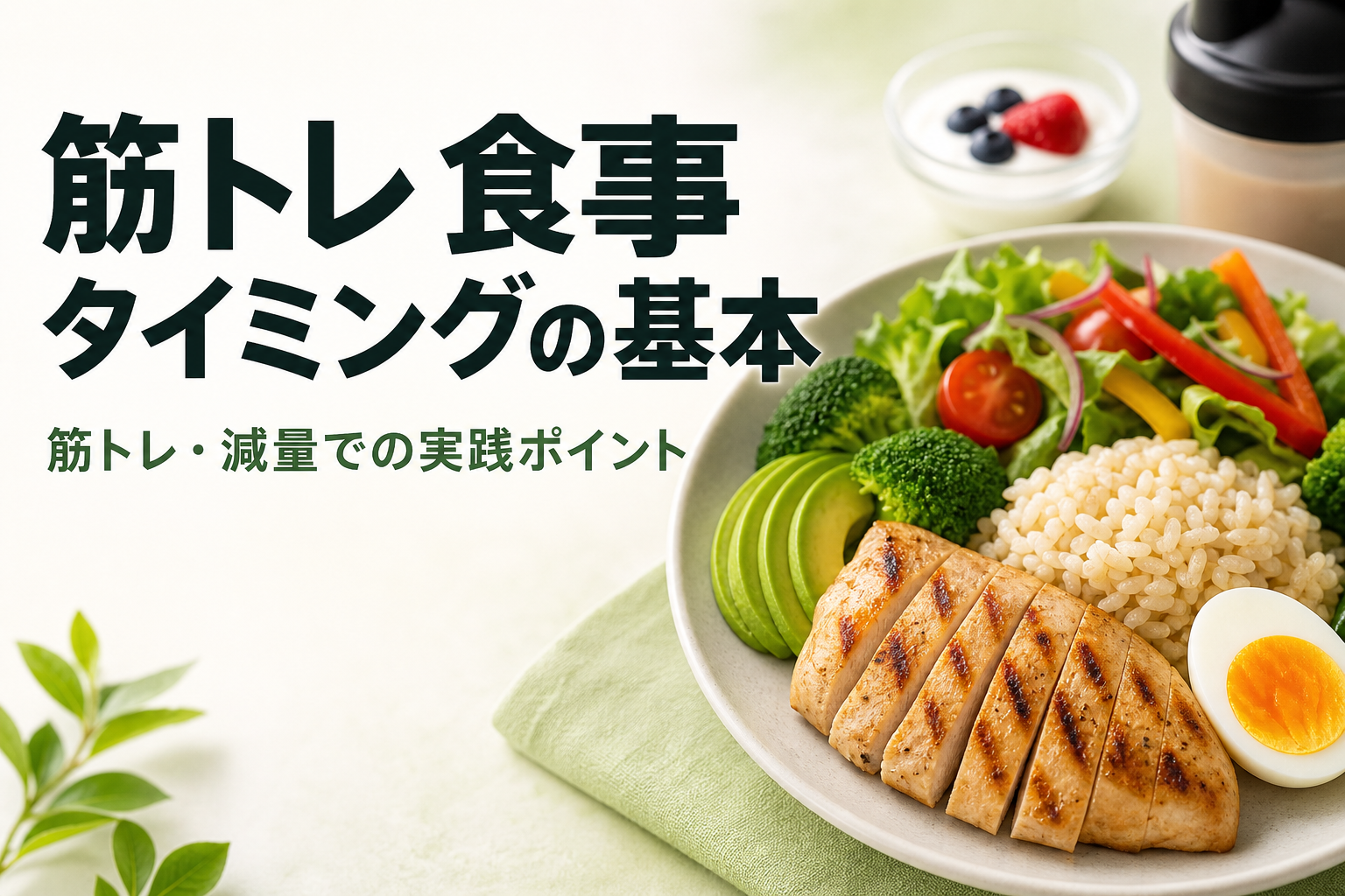 筋トレ 食事 タイミングの基本|筋トレ・減量での実践ポイント