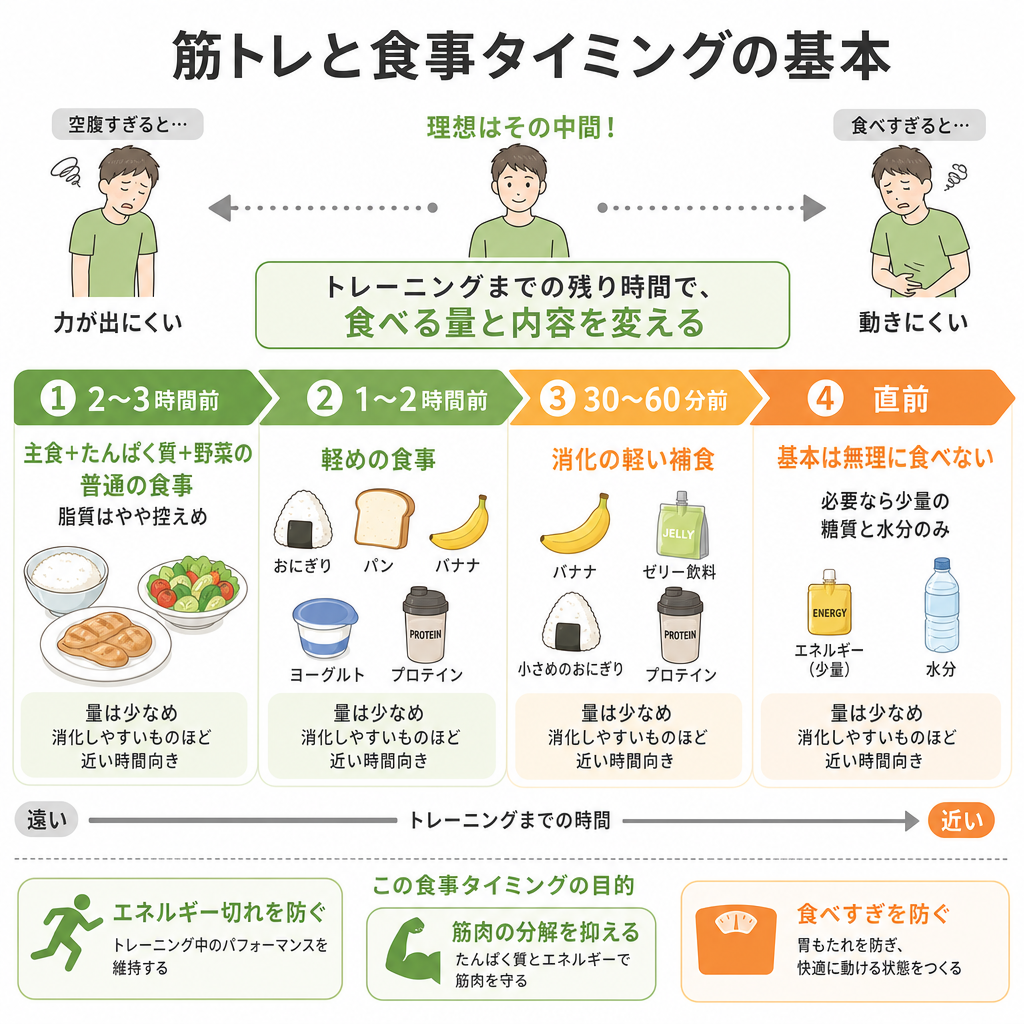 筋トレと食事タイミングの基本