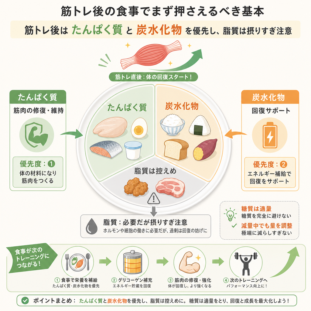 筋トレ後の食事でまず押さえるべき基本