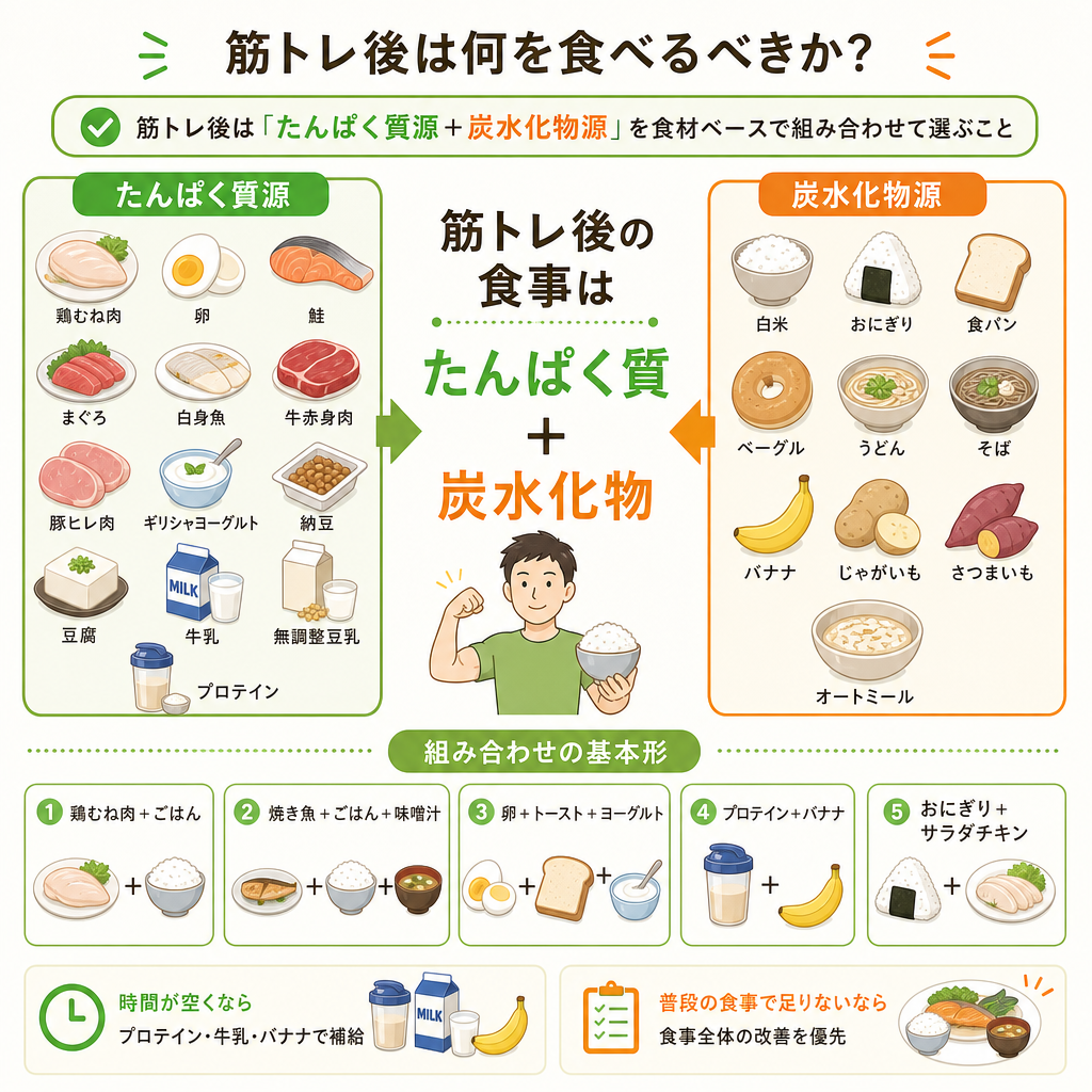 筋トレ後は何を食べるべきか