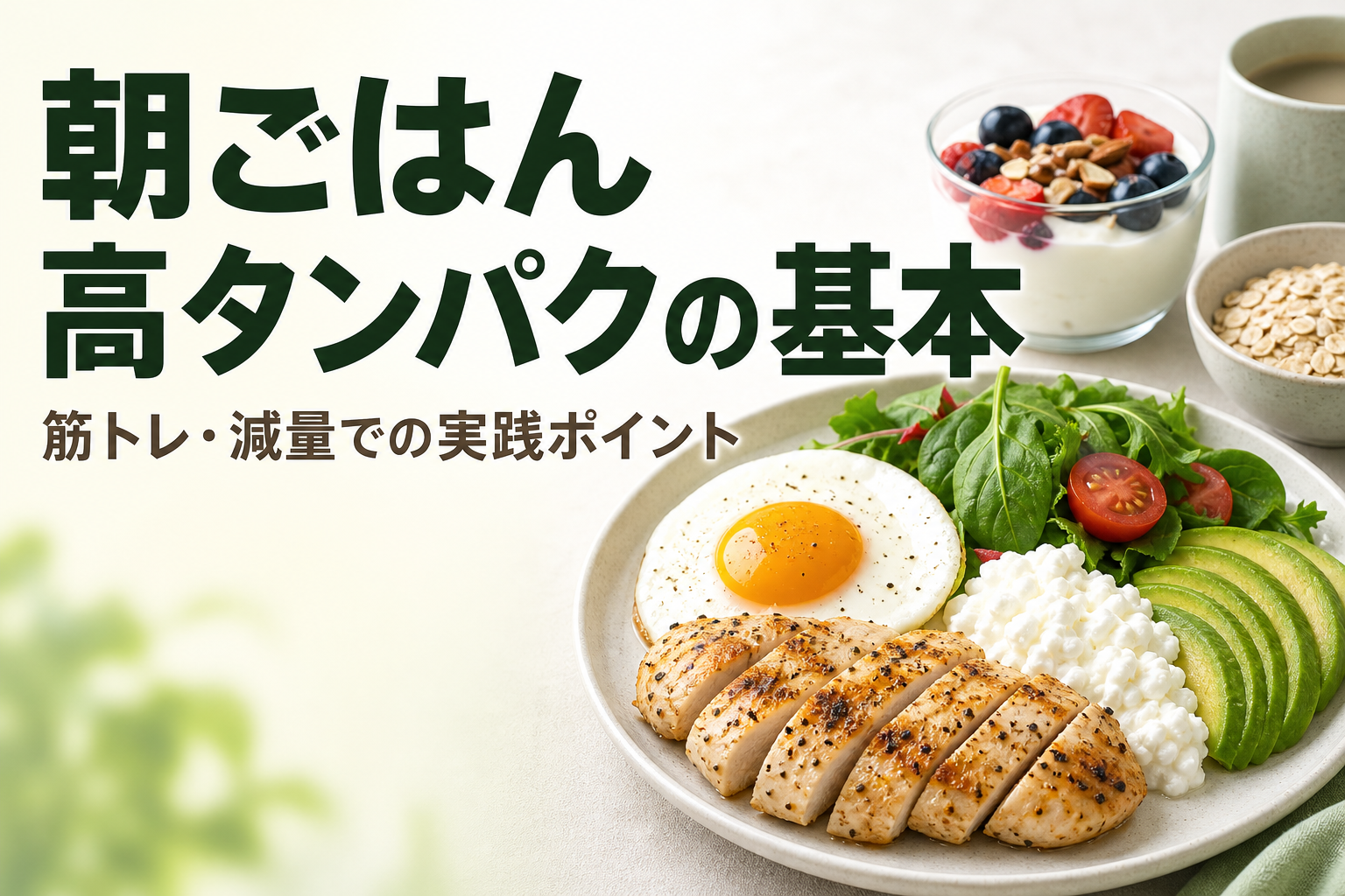 朝ごはん 高タンパクの基本|筋トレ・減量での実践ポイント