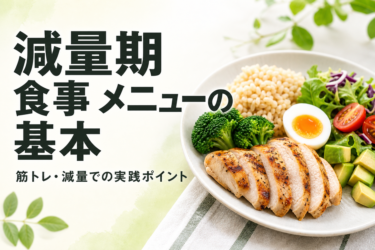 減量期 食事 メニューの基本|筋トレ・減量での実践ポイント