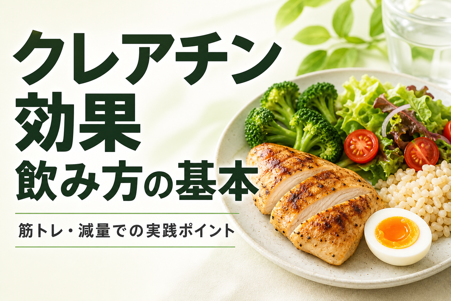 クレアチン 効果 飲み方の基本|筋トレ・減量での実践ポイント