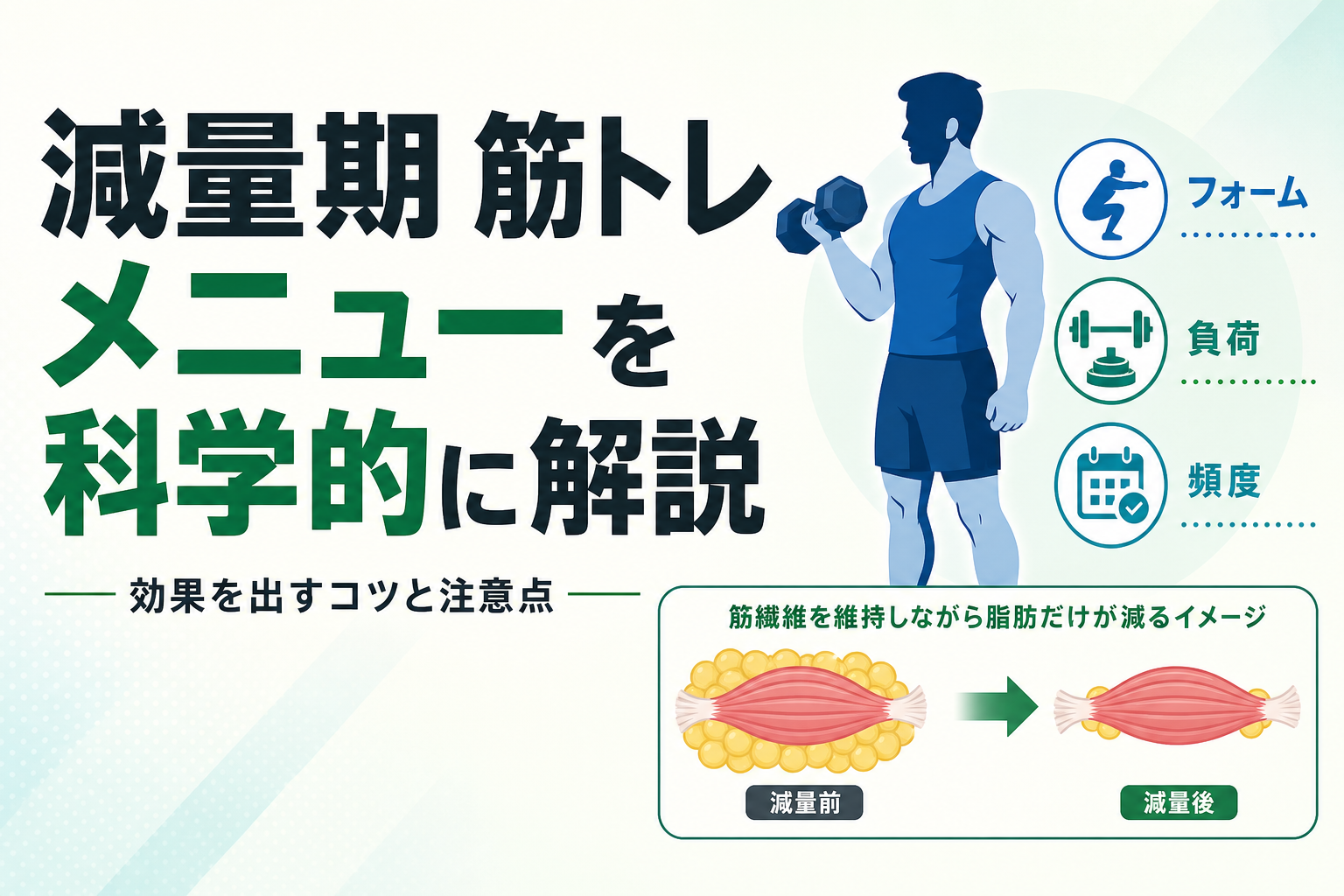 減量期 筋トレ メニューを科学的に解説｜効果を出すコツと注意点