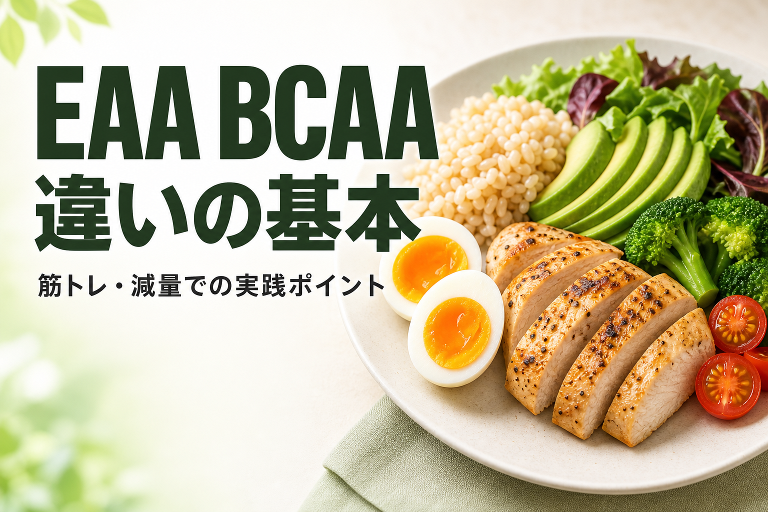 EAA BCAA 違いの基本|筋トレ・減量での実践ポイント