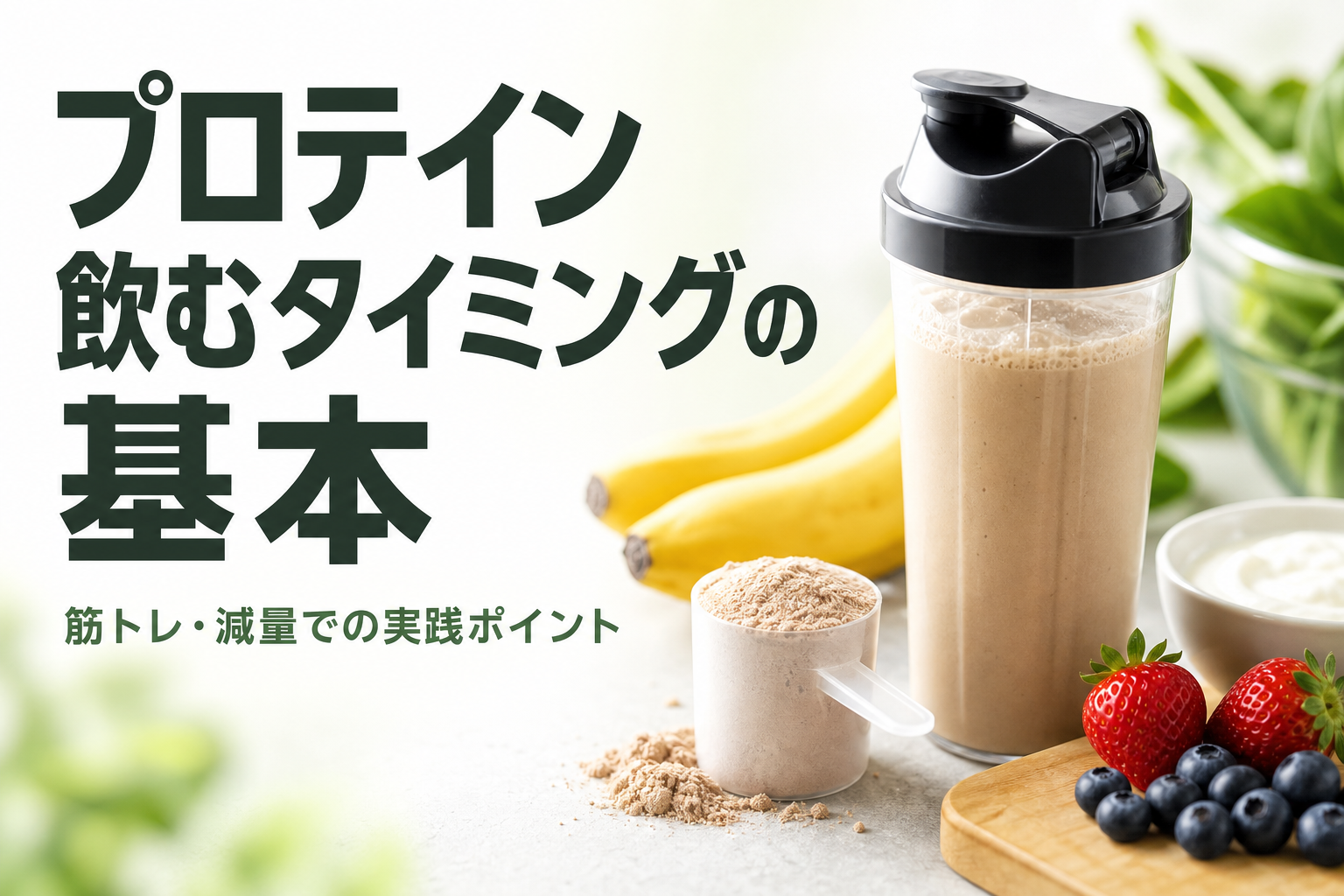 プロテイン 飲むタイミングの基本|筋トレ・減量での実践ポイント