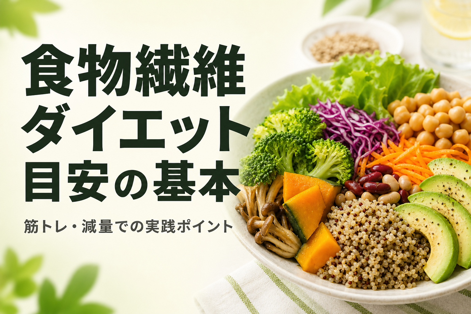 食物繊維 ダイエット 目安の基本|筋トレ・減量での実践ポイント