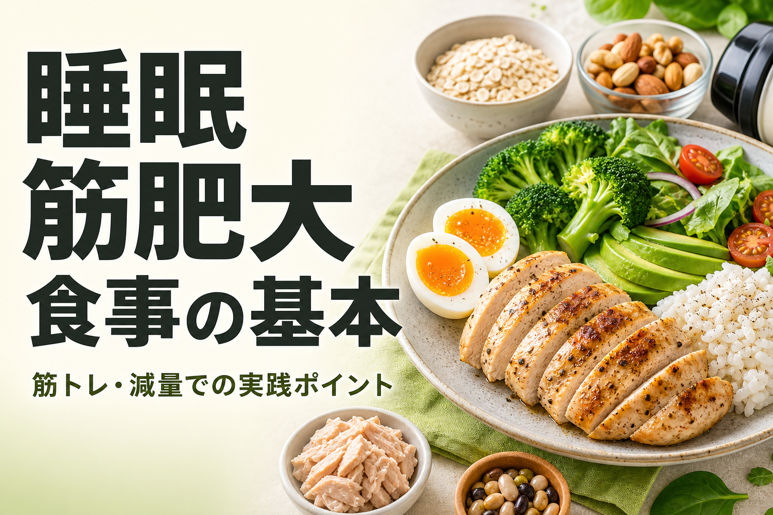 睡眠 筋肥大 食事の基本|筋トレ・減量での実践ポイント
