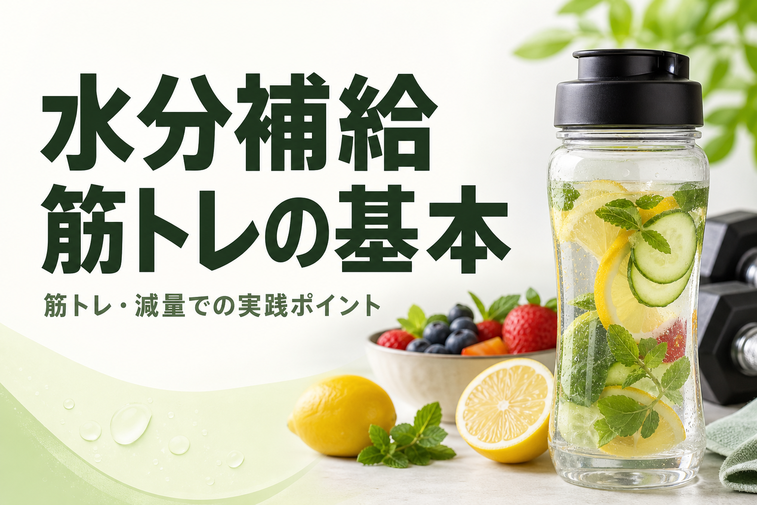 水分補給 筋トレの基本|筋トレ・減量での実践ポイント