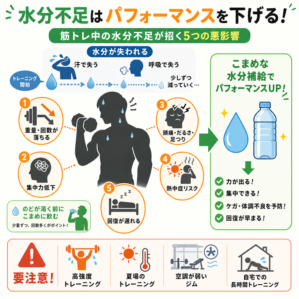 筋トレで水分補給が重要な理由