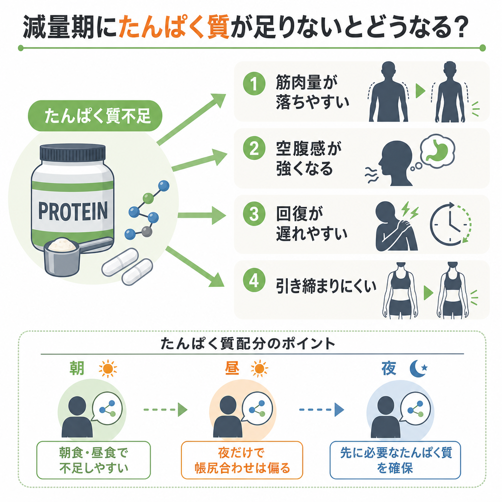 減量期にたんぱく質が足りないとどうなる?