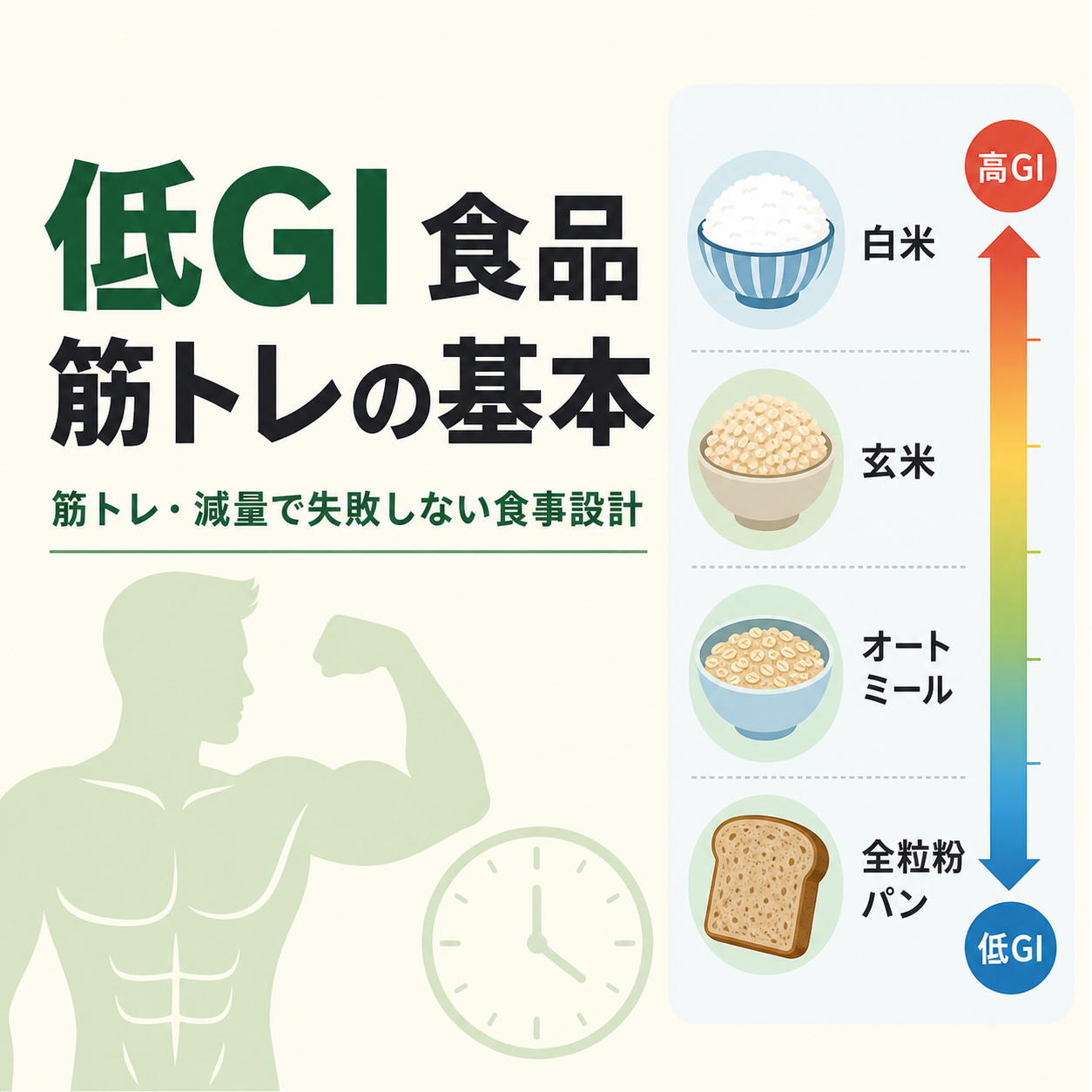 低GI 食品 筋トレの基本｜筋トレ・減量で失敗しない食事設計