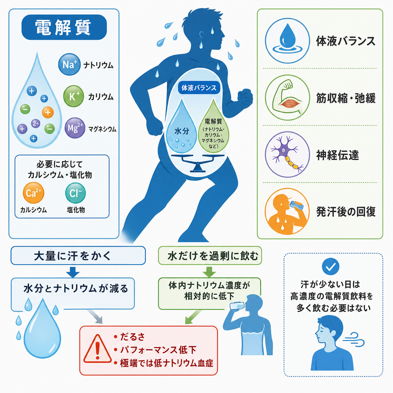 電解質とは何か。筋トレで気にしたい理由