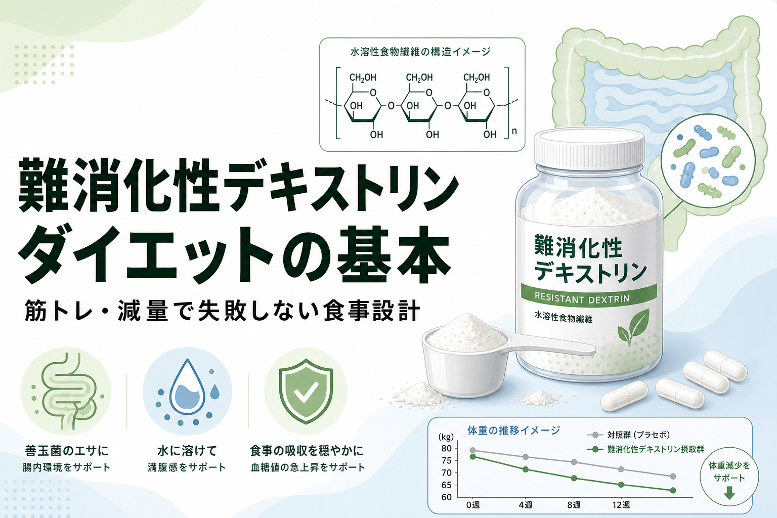 難消化性デキストリン ダイエットの基本|筋トレ・減量で失敗しない食事設計