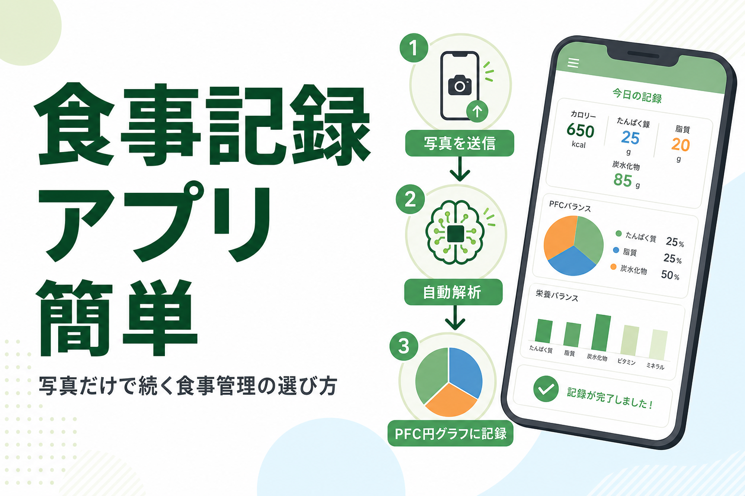 食事記録 アプリ 簡単｜写真だけで続く食事管理の選び方