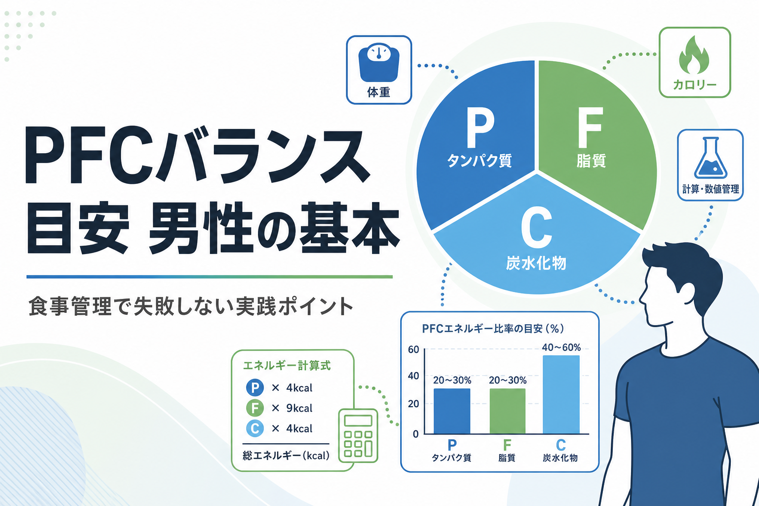 PFCバランス 目安 男性の基本|食事管理で失敗しない実践ポイント