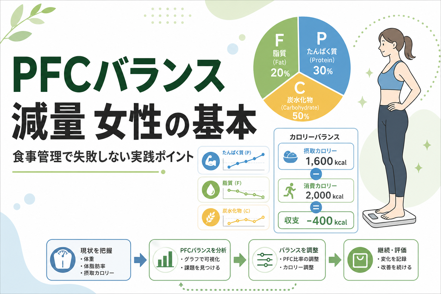 PFCバランス 減量 女性の基本|食事管理で失敗しない実践ポイント