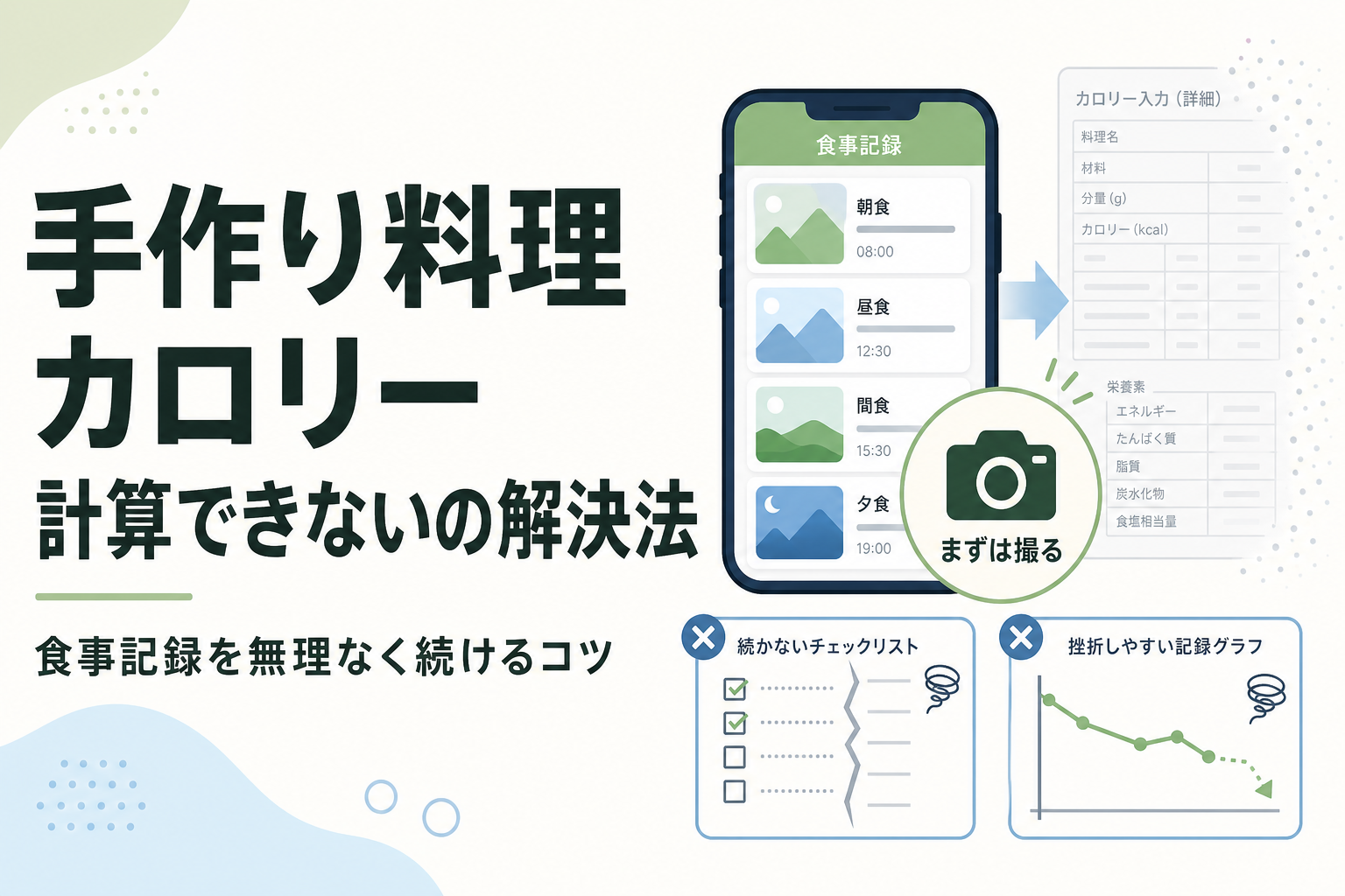 手作り料理 カロリー 計算できないの解決法|食事記録を無理なく続けるコツ