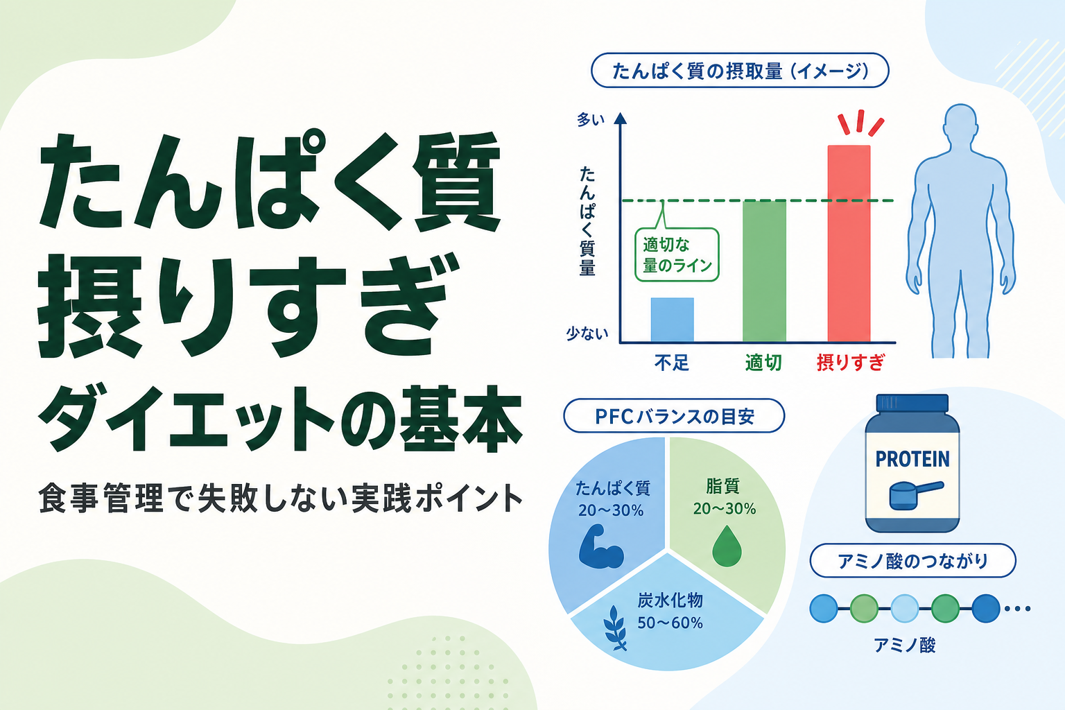 たんぱく質 摂りすぎ ダイエットの基本|食事管理で失敗しない実践ポイント