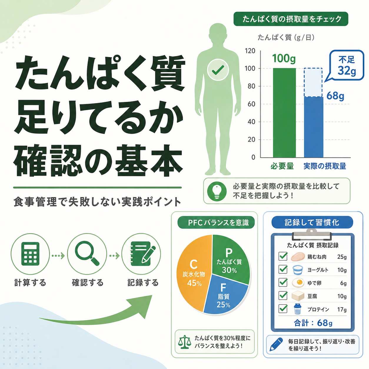 たんぱく質 足りてるか 確認の基本｜食事管理で失敗しない実践ポイント
