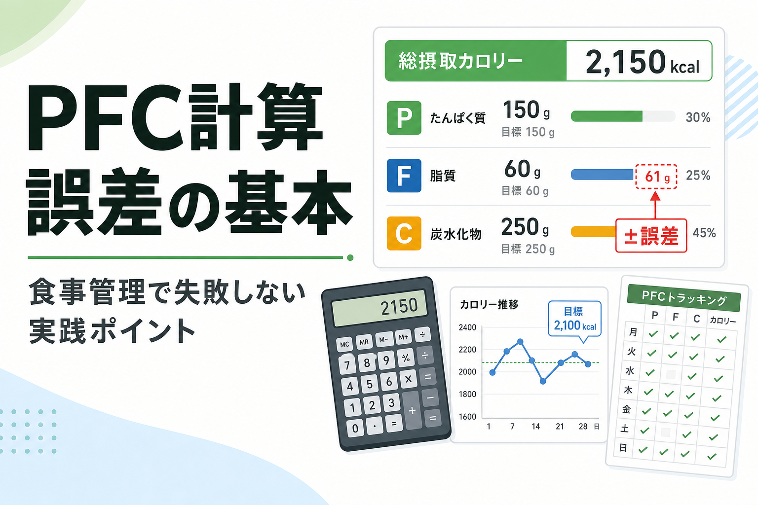 PFC計算 誤差の基本｜食事管理で失敗しない実践ポイント