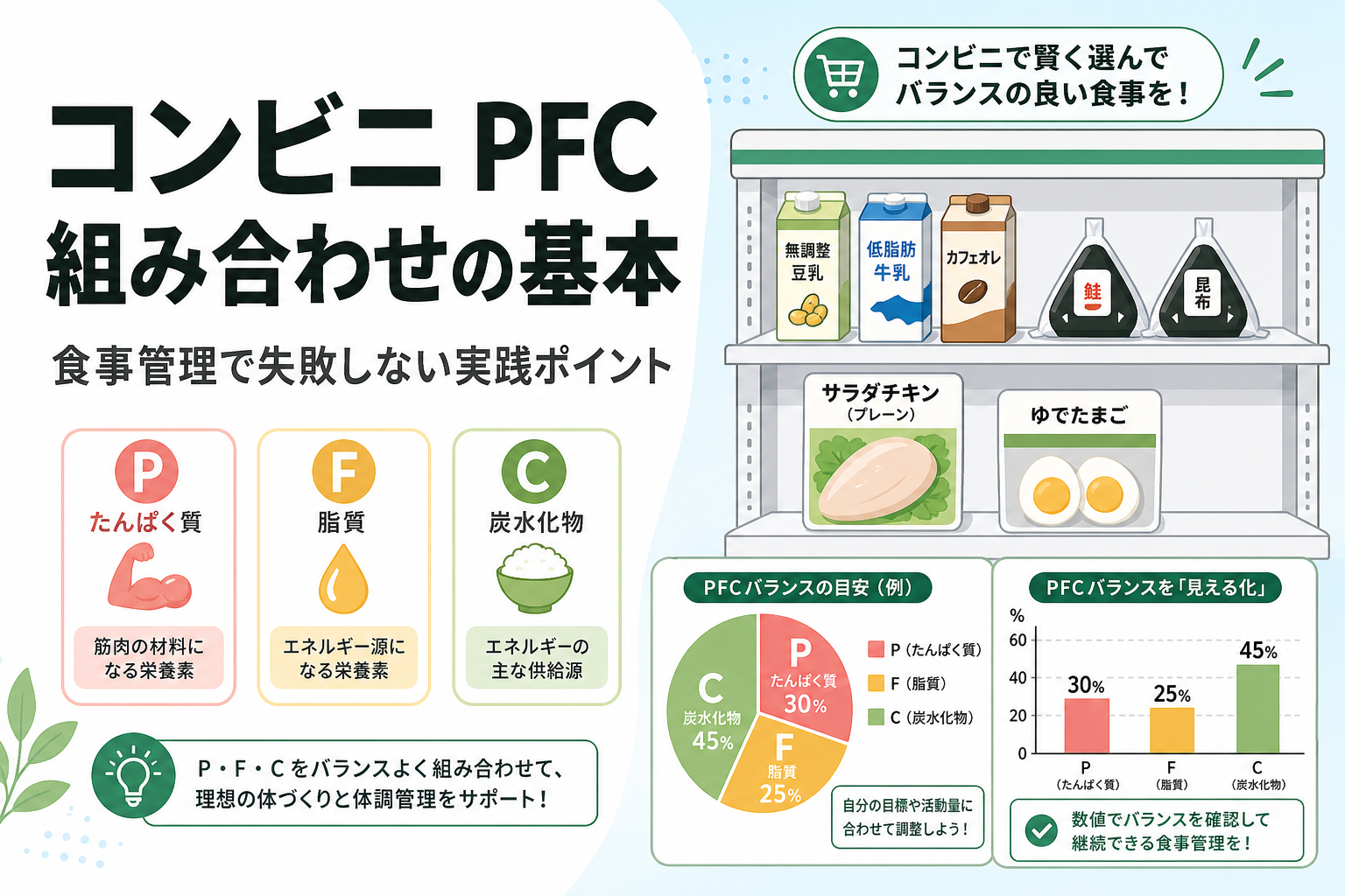 コンビニ PFC 組み合わせの基本｜食事管理で失敗しない実践ポイント